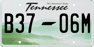 TN license plate B3706M