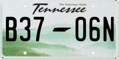 TN license plate B3706N