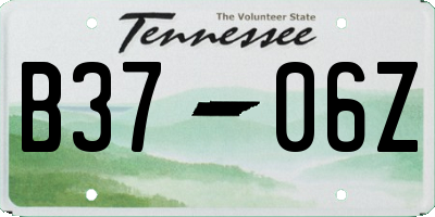 TN license plate B3706Z