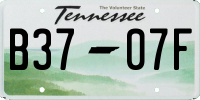 TN license plate B3707F