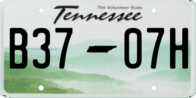 TN license plate B3707H