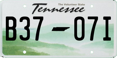TN license plate B3707I