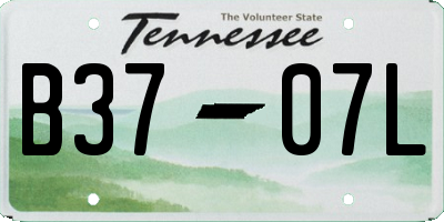 TN license plate B3707L