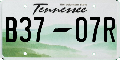 TN license plate B3707R