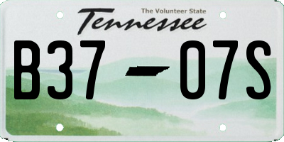TN license plate B3707S