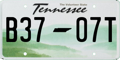 TN license plate B3707T