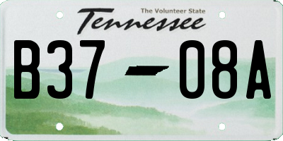 TN license plate B3708A