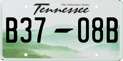 TN license plate B3708B