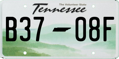 TN license plate B3708F