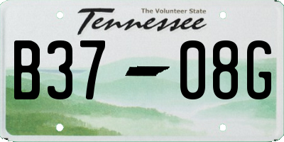 TN license plate B3708G