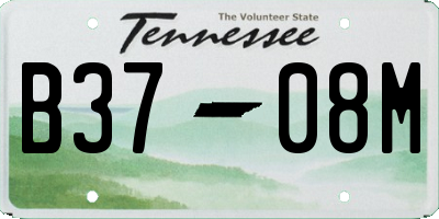 TN license plate B3708M