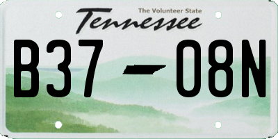 TN license plate B3708N