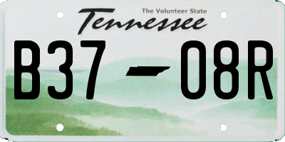 TN license plate B3708R