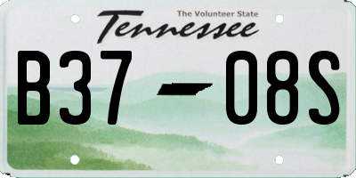 TN license plate B3708S