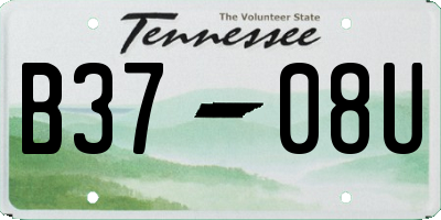 TN license plate B3708U