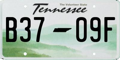 TN license plate B3709F