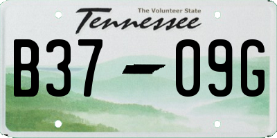 TN license plate B3709G