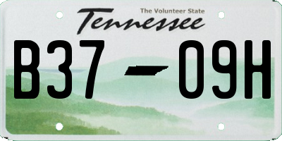 TN license plate B3709H