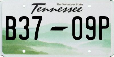 TN license plate B3709P