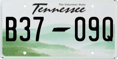 TN license plate B3709Q