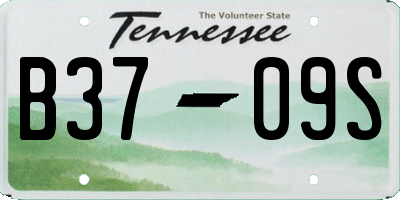 TN license plate B3709S
