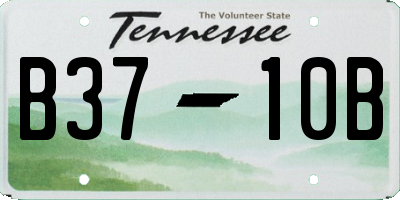 TN license plate B3710B