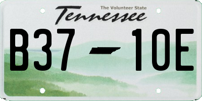 TN license plate B3710E