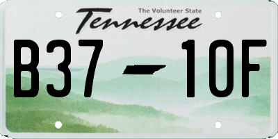 TN license plate B3710F
