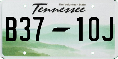 TN license plate B3710J
