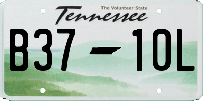 TN license plate B3710L