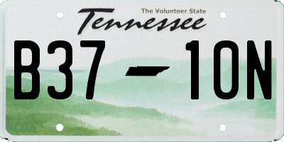 TN license plate B3710N