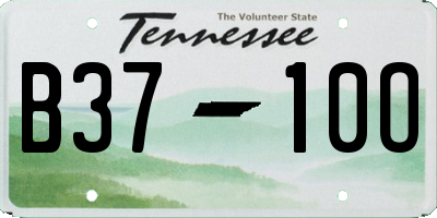 TN license plate B3710O