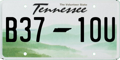 TN license plate B3710U