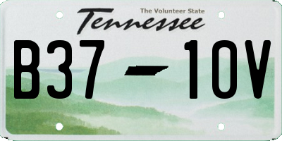 TN license plate B3710V