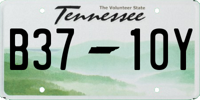 TN license plate B3710Y