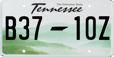 TN license plate B3710Z