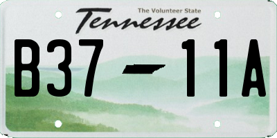 TN license plate B3711A