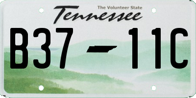 TN license plate B3711C