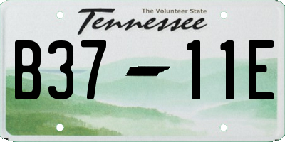 TN license plate B3711E