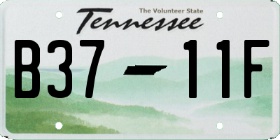 TN license plate B3711F