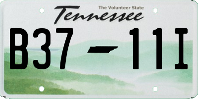 TN license plate B3711I