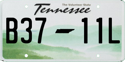 TN license plate B3711L