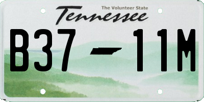 TN license plate B3711M