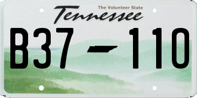 TN license plate B3711O