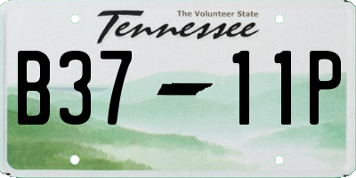 TN license plate B3711P