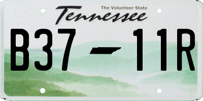 TN license plate B3711R