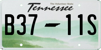 TN license plate B3711S