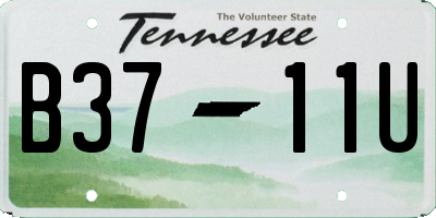 TN license plate B3711U