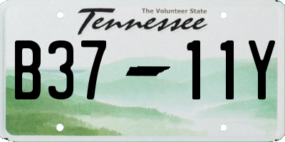 TN license plate B3711Y