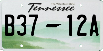TN license plate B3712A